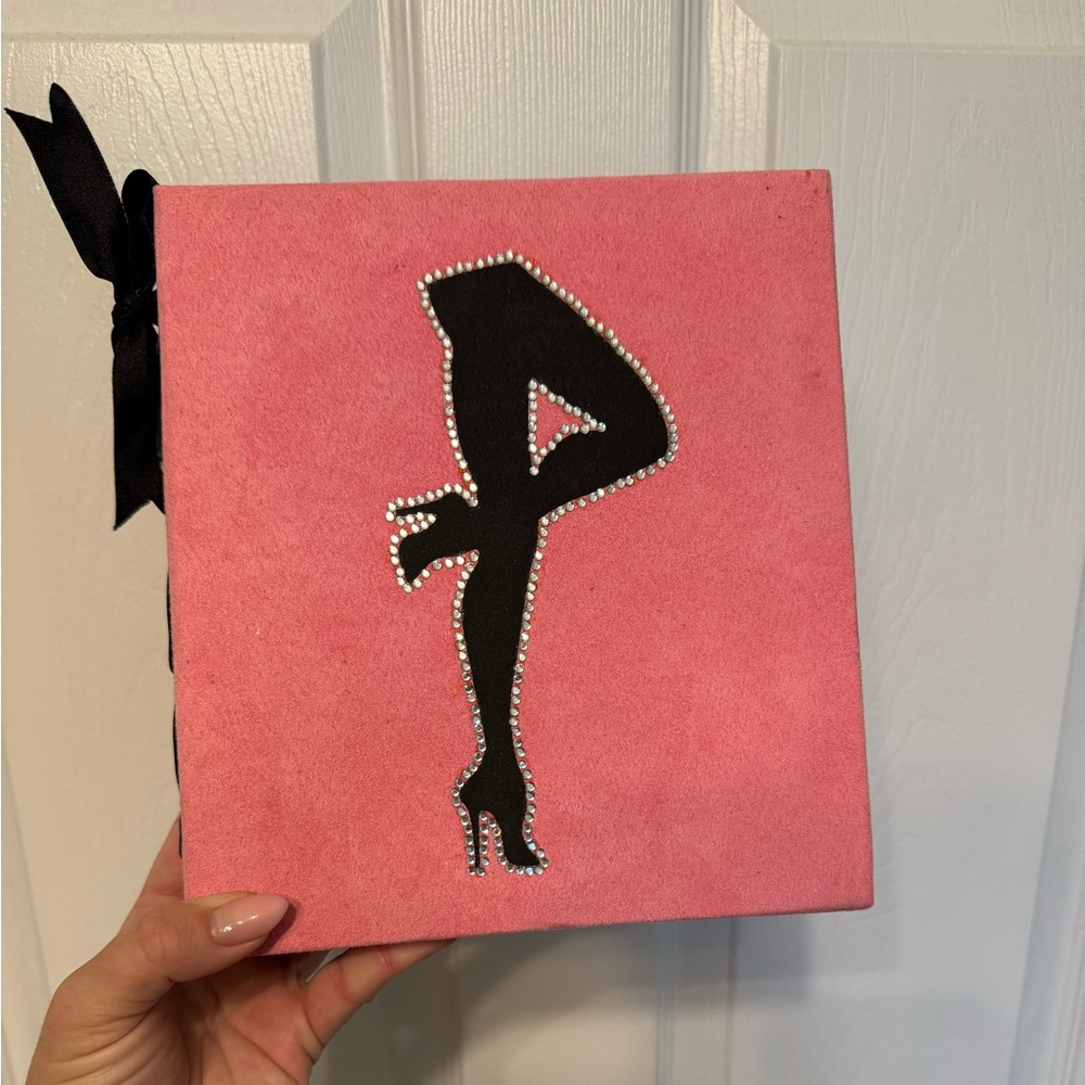 Pink Suede Rhinestone Photo Album